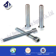 Hecho en China Rosca completa Hex Hexagonal Tornillo Zinc plateado